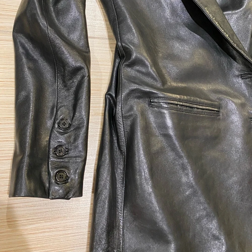 Ann Demeulemeester Archival Lamb Leather Coat Dress - Picture 11 of 11